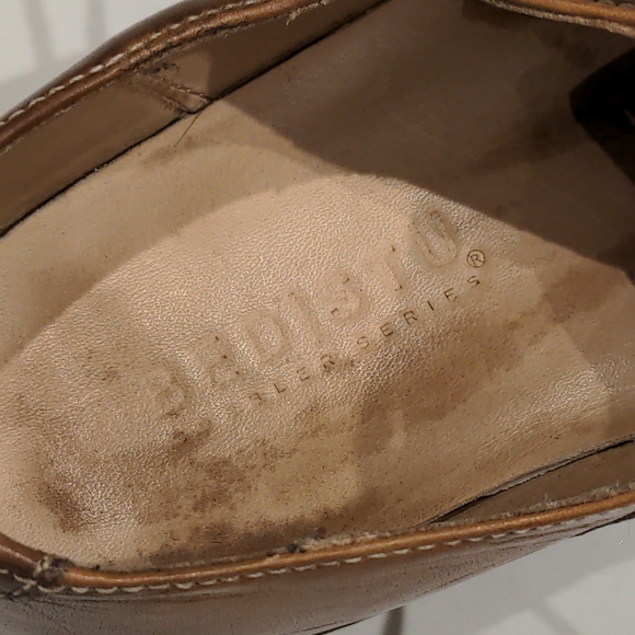 Brown distressed leather oxfords w/ goodyear welt handmade by cobbler men US 9 - Picture 7 of 12